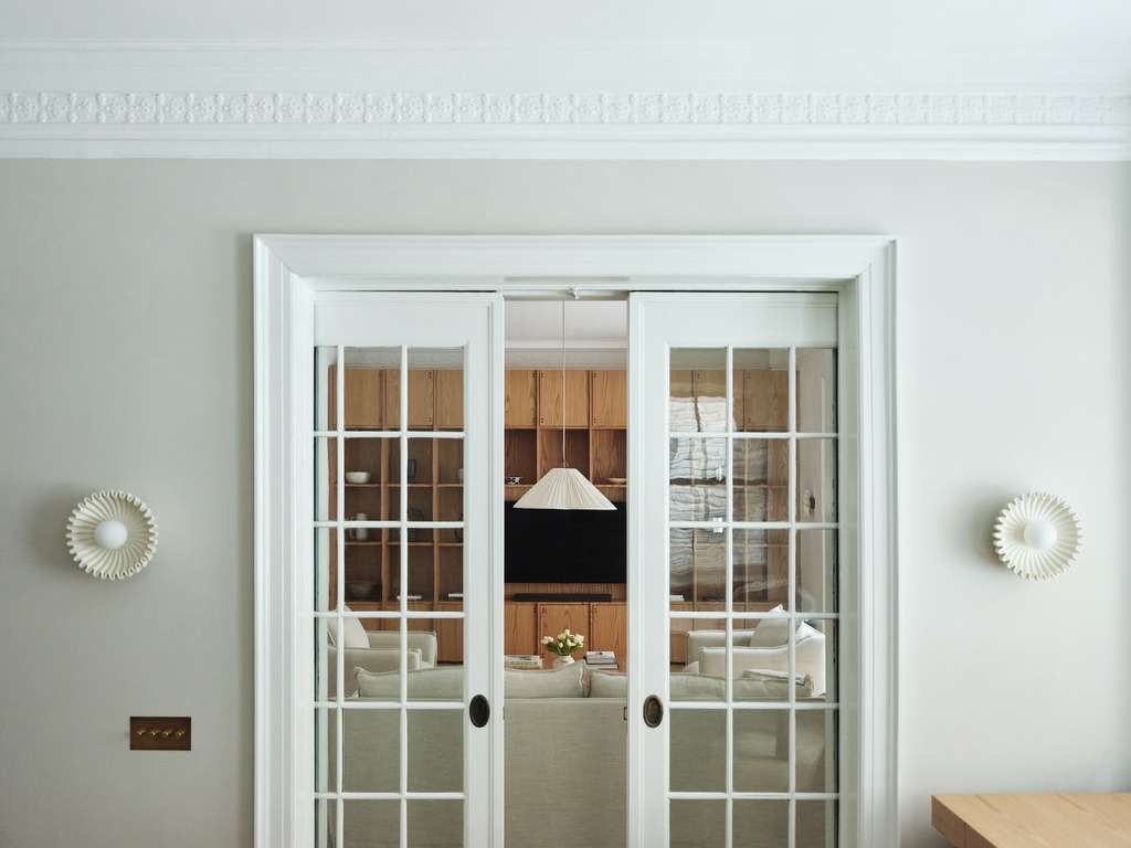 Pocket doors to the library